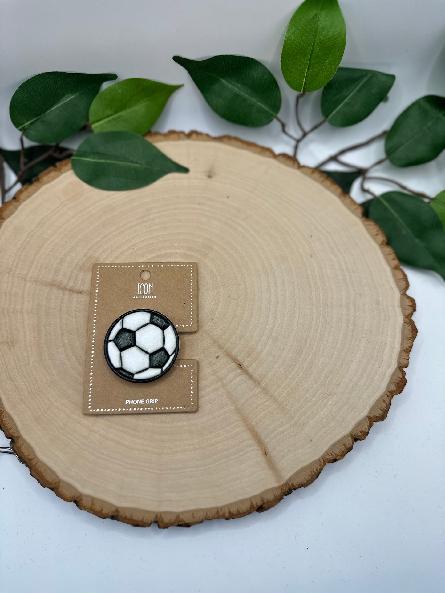 Soccer ball pop socket