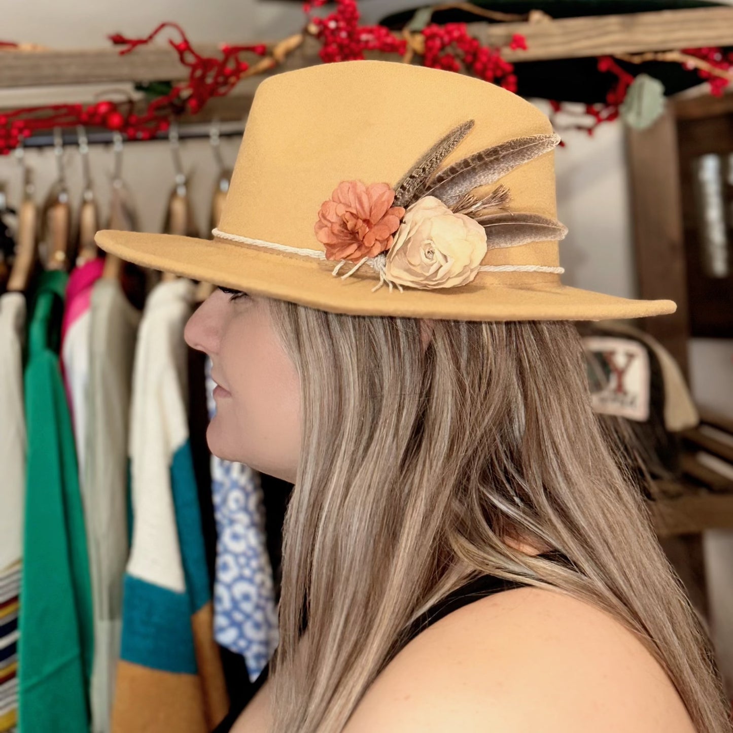 Camel Boho Brim Hat