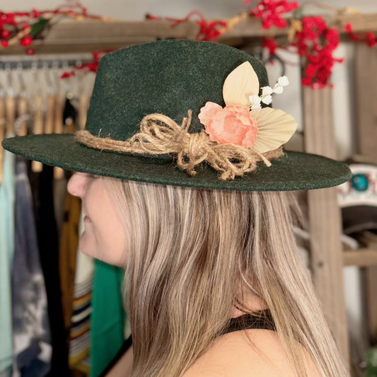 Forest Green Medium Brim Hat